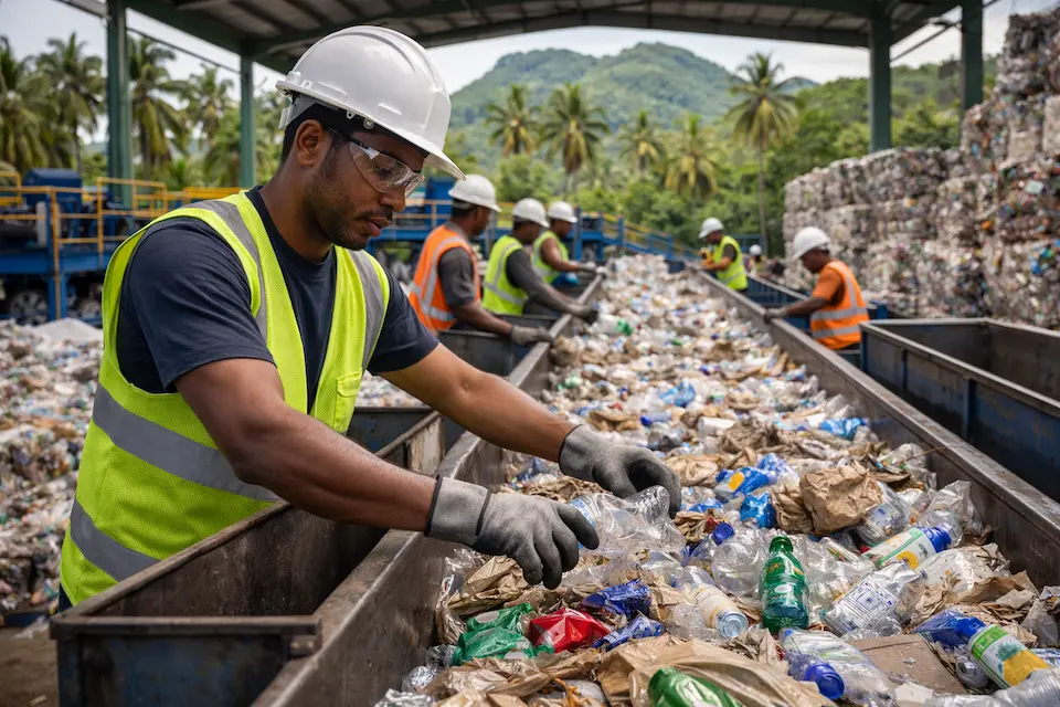 ALOMAYTRI — centre de tri et valorisation des déchets à Mayotte